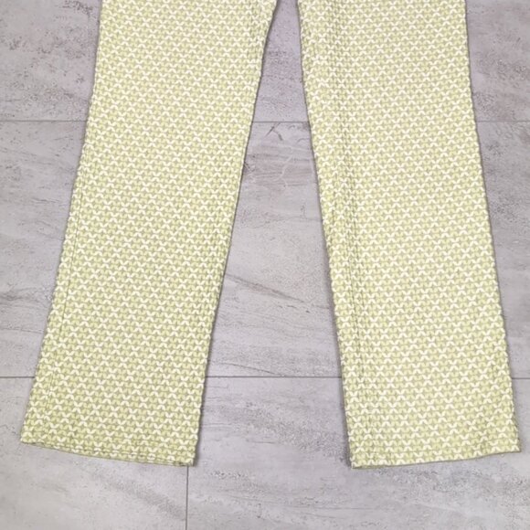 LouLou Diamond Straight Leg Pants Stretch Patterned Textured Spring - Picture 4 of 11